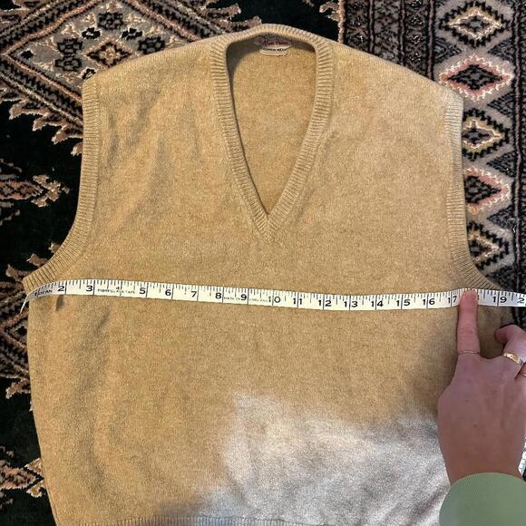 Vintage George Straith Cashmere Grandpa Knit Sweater  Vest - Picture 6 of 7